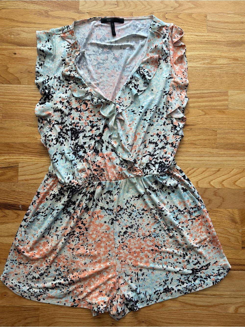 BCBG Ruffle Floral Romper